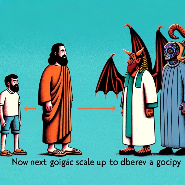 Creative and educational illustration depicting the two figures