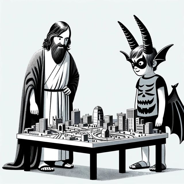 Creative and educational illustration depicting the two figures