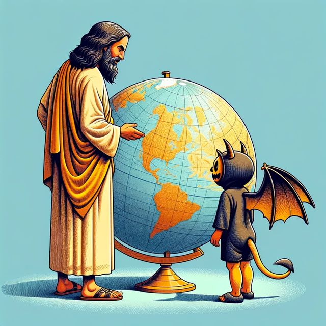 Creative and educational illustration depicting the two figures