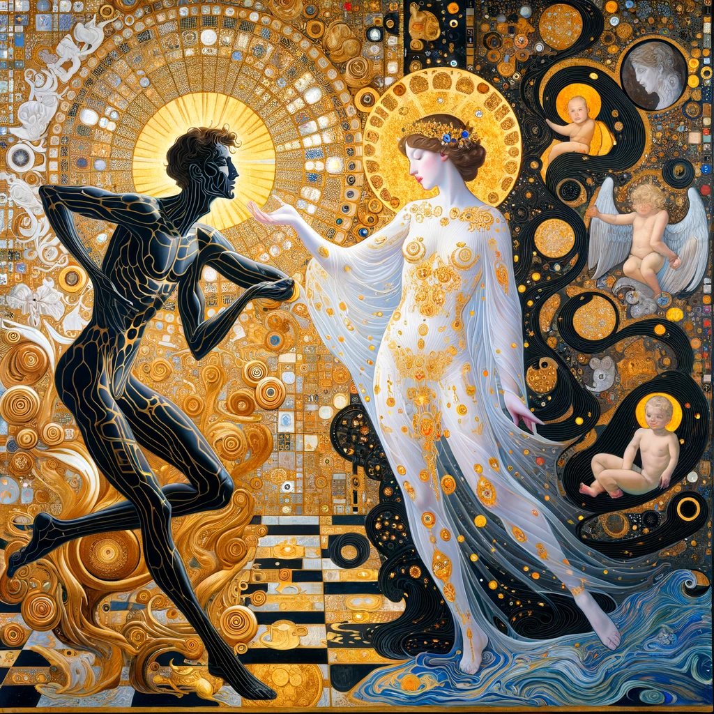 Dynamic scene depicting a confrontation between a radiant
