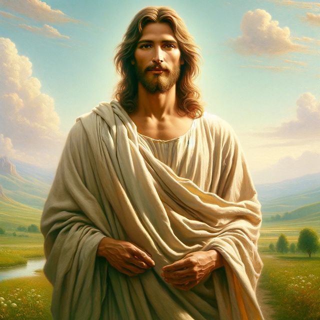 Traditional artistic interpretation of Jesus