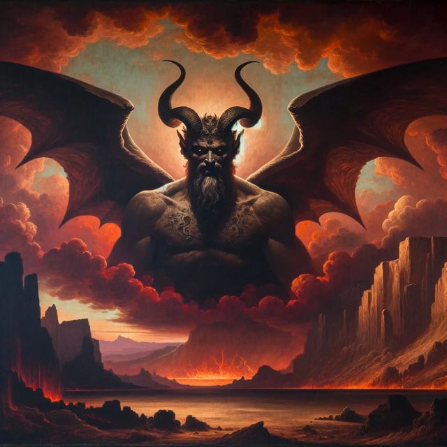 Traditional artistic interpretation of Satan